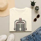 Vintage Microphone T-Shirt — Retro Radio Voice Tee for Singers & Podcasters