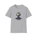 TV Test Pattern Headphones T‑Shirt — "Quiet Acts of Resistance" Graphic Tee