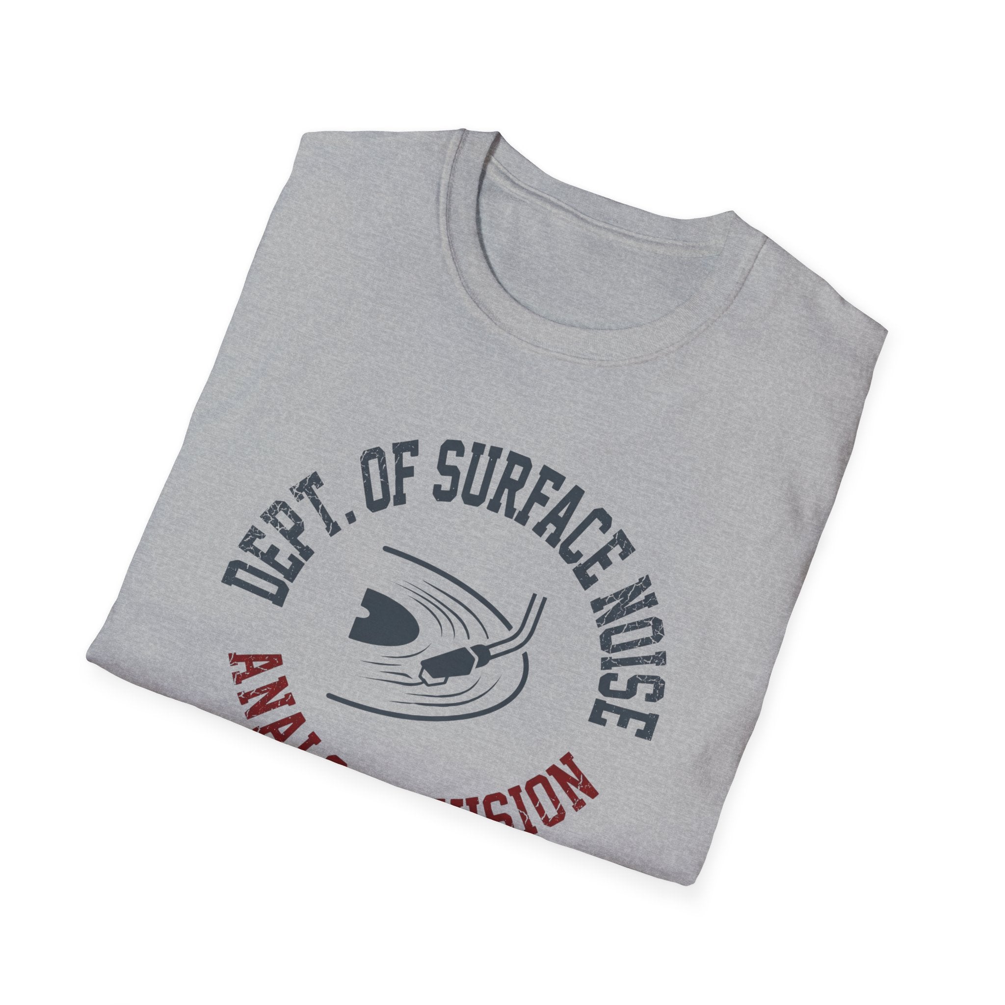 Analog Division T‑Shirt — Dept. of Surface Noise Retro Audio Tee