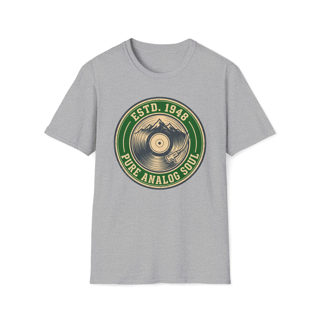 Vintage Record T-Shirt — "ESTD. 1948" Pure Analog Soul Retro Tee