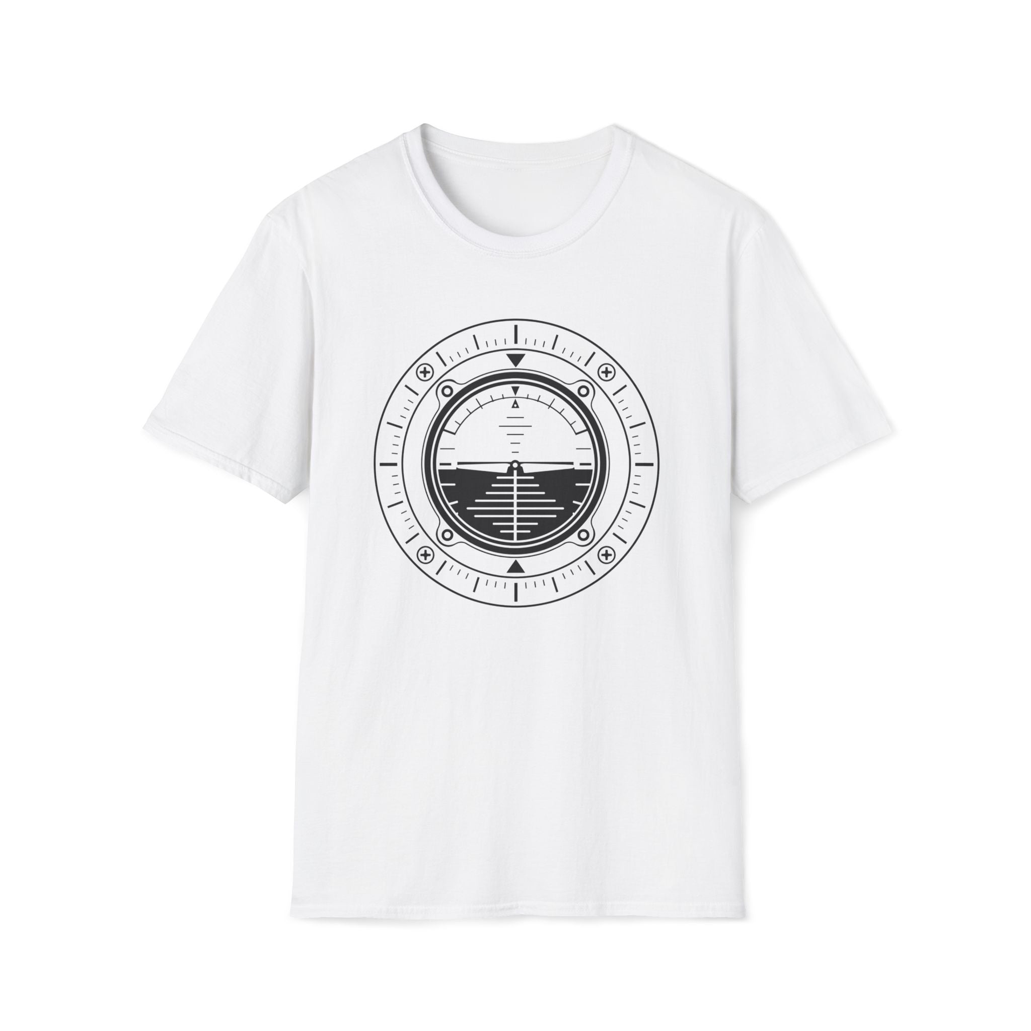 Aviation Attitude Indicator T‑Shirt — Pilot Instrument Graphic Tee