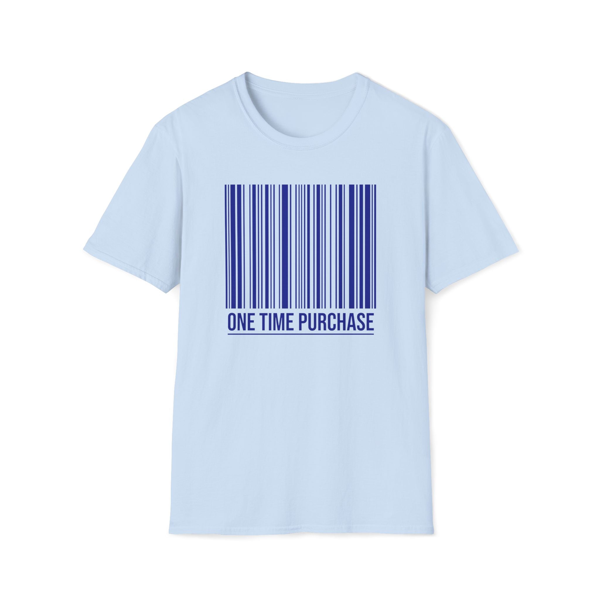 One Time Purchase Barcode T-Shirt — Minimalist Graphic Tee