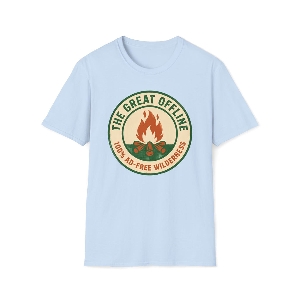 The Great Offline Campfire T-Shirt — Retro Wilderness Adventure Tee