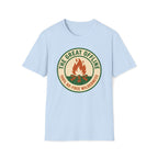 The Great Offline Campfire T-Shirt — Retro Wilderness Adventure Tee
