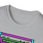 Retro Boombox T-Shirt — Neon 80s Pixel Art Graphic Tee