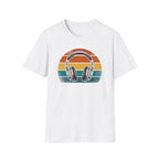 Retro Headphones T-Shirt — Vintage Sunset Music Tee