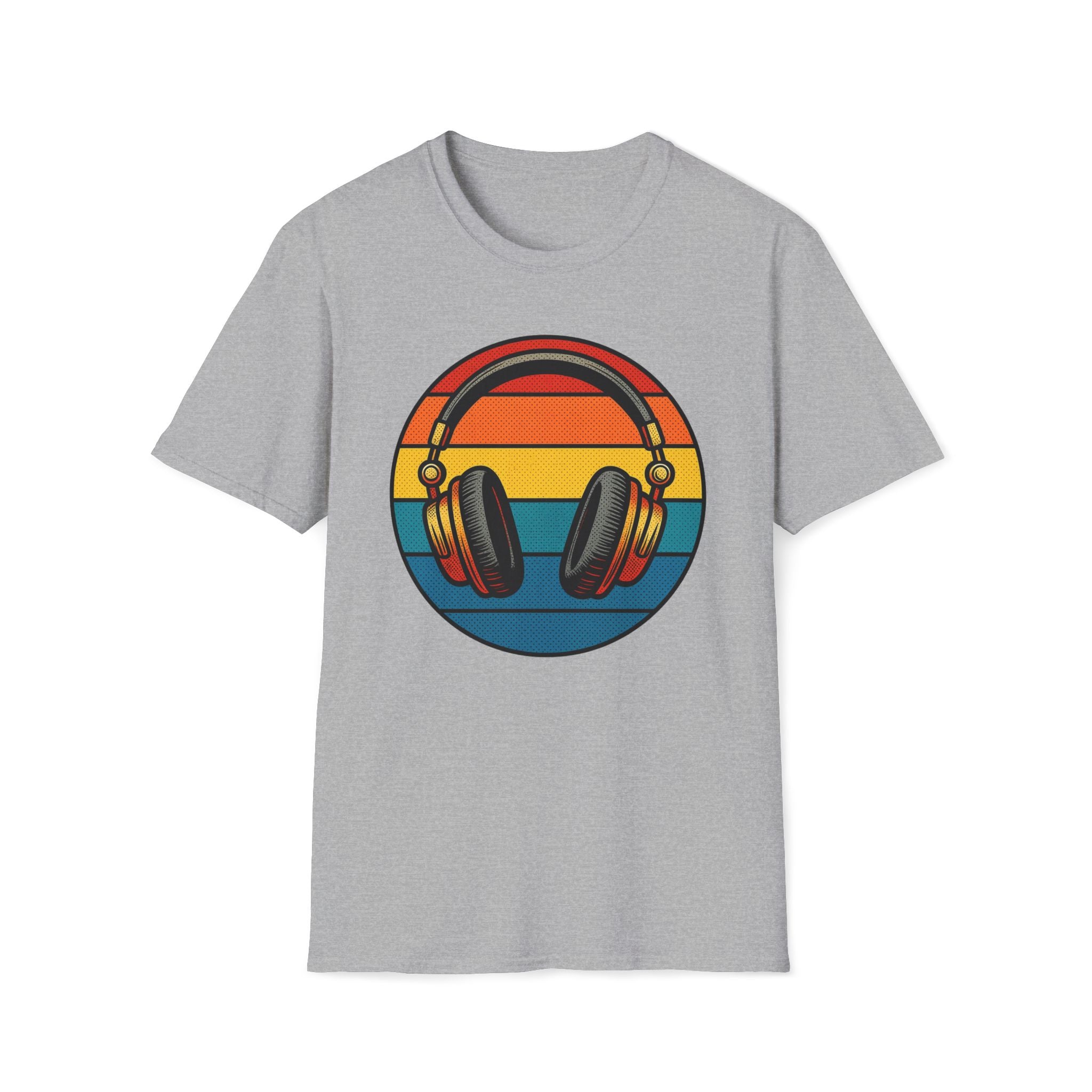 Headphones Retro Sunset T-Shirt