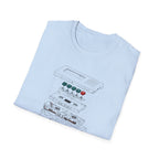 Cassette Tape Schematic T-Shirt — Retro Audio Diagram Tee