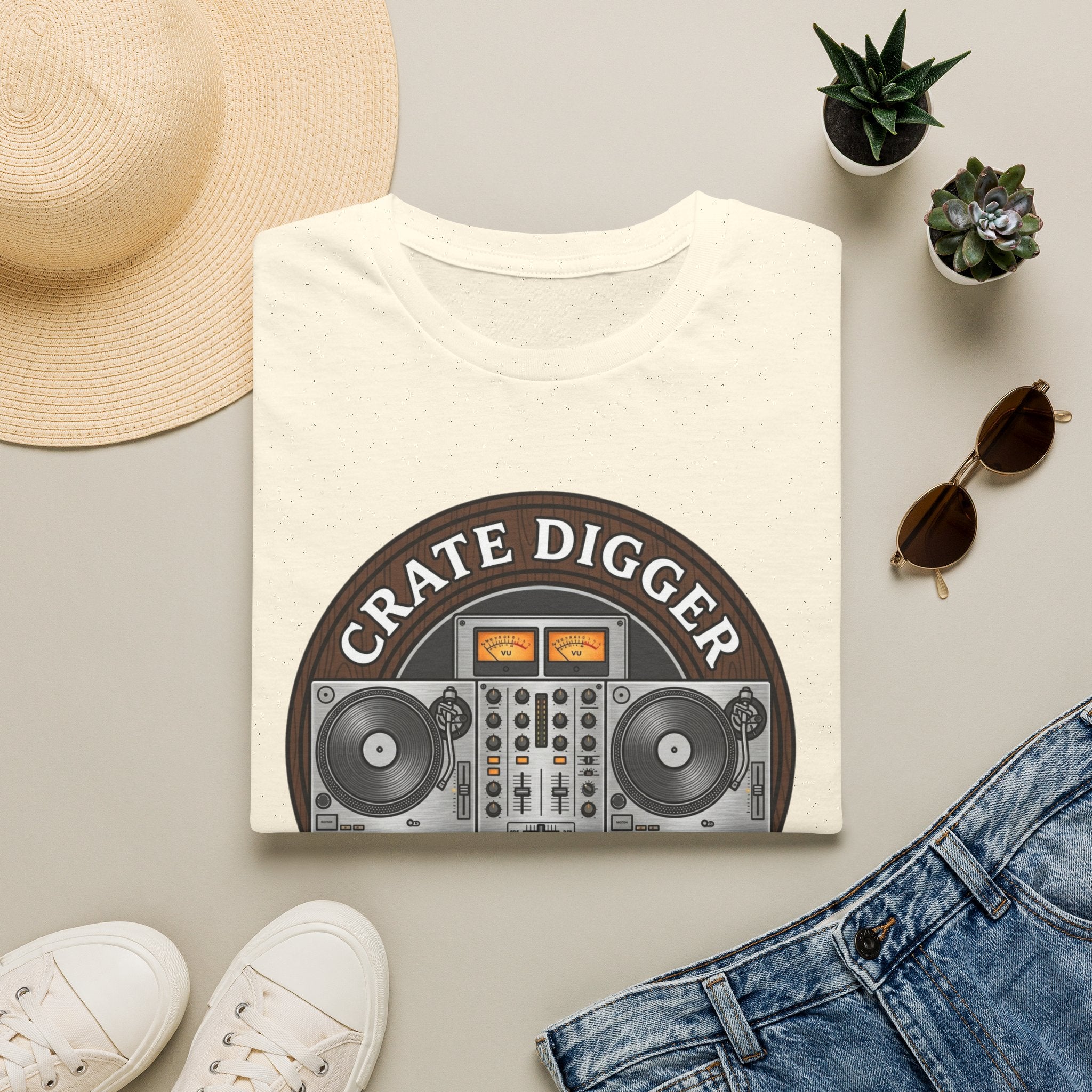 Crate Digger T-Shirt — Vintage DJ Turntable Graphic (Est. 1994)