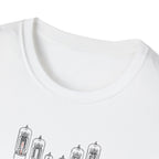 Vintage Tube Amp Schematic T-Shirt — Retro Audio Engineer Tee