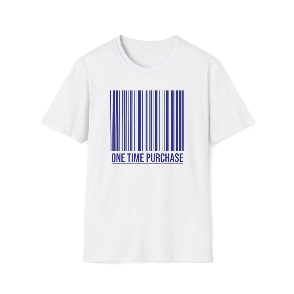 One Time Purchase Barcode T-Shirt — Minimalist Graphic Tee