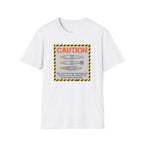 Caution: Galvanized Connector Diagram T‑Shirt — Electrical Tech Safety Tee