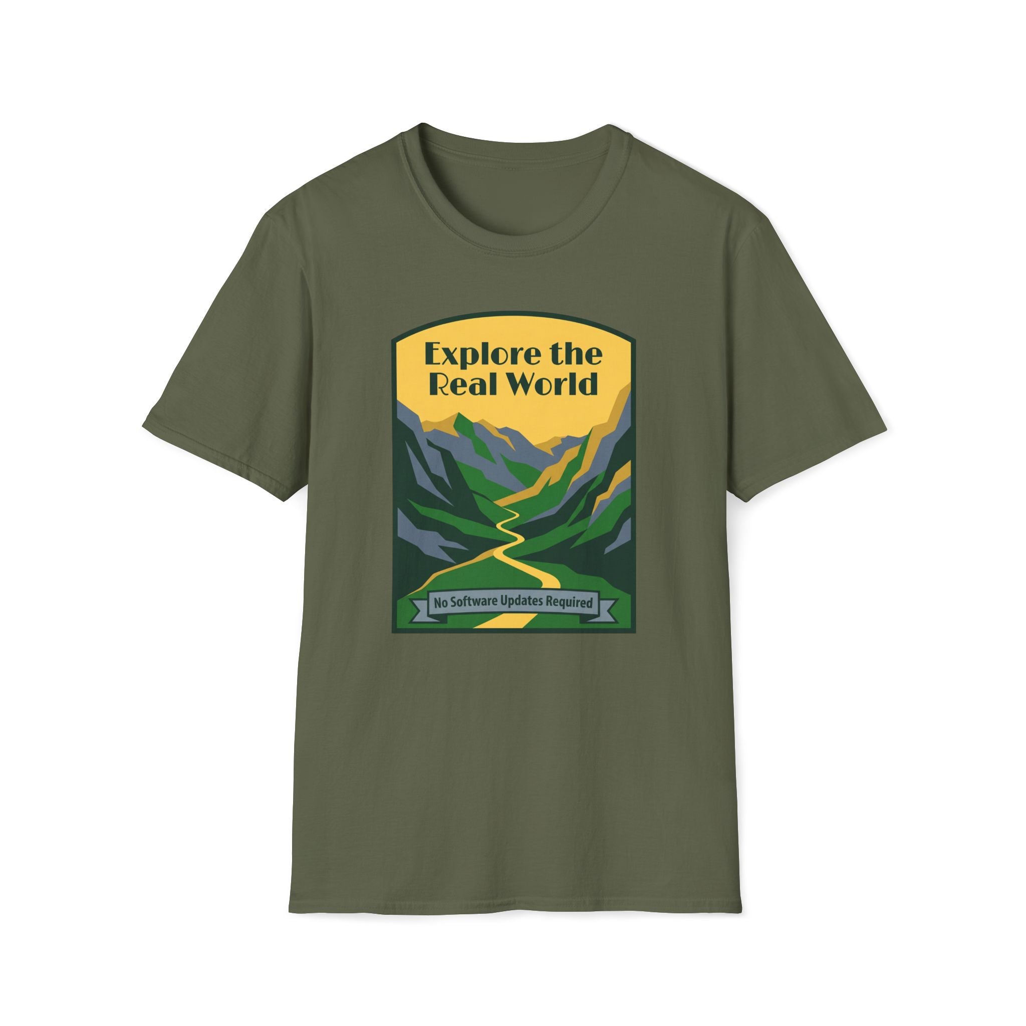 Explore the Real World T-Shirt — Vintage Mountain Adventure Tee