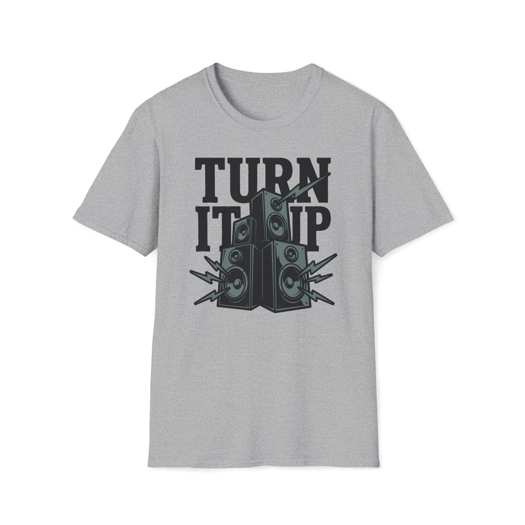 Turn It Up Speaker Stack T-Shirt — Loud Music Graphic Tee