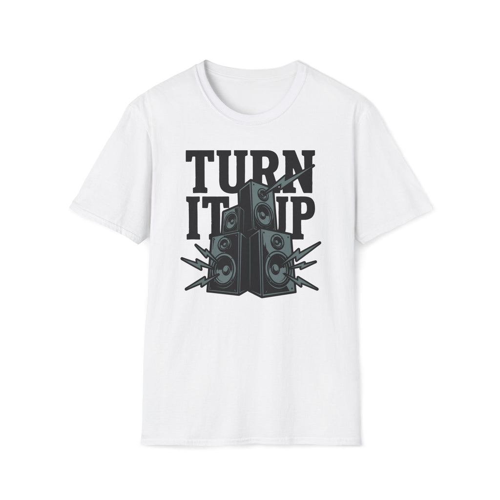Turn It Up Speaker Stack T-Shirt — Loud Music Graphic Tee