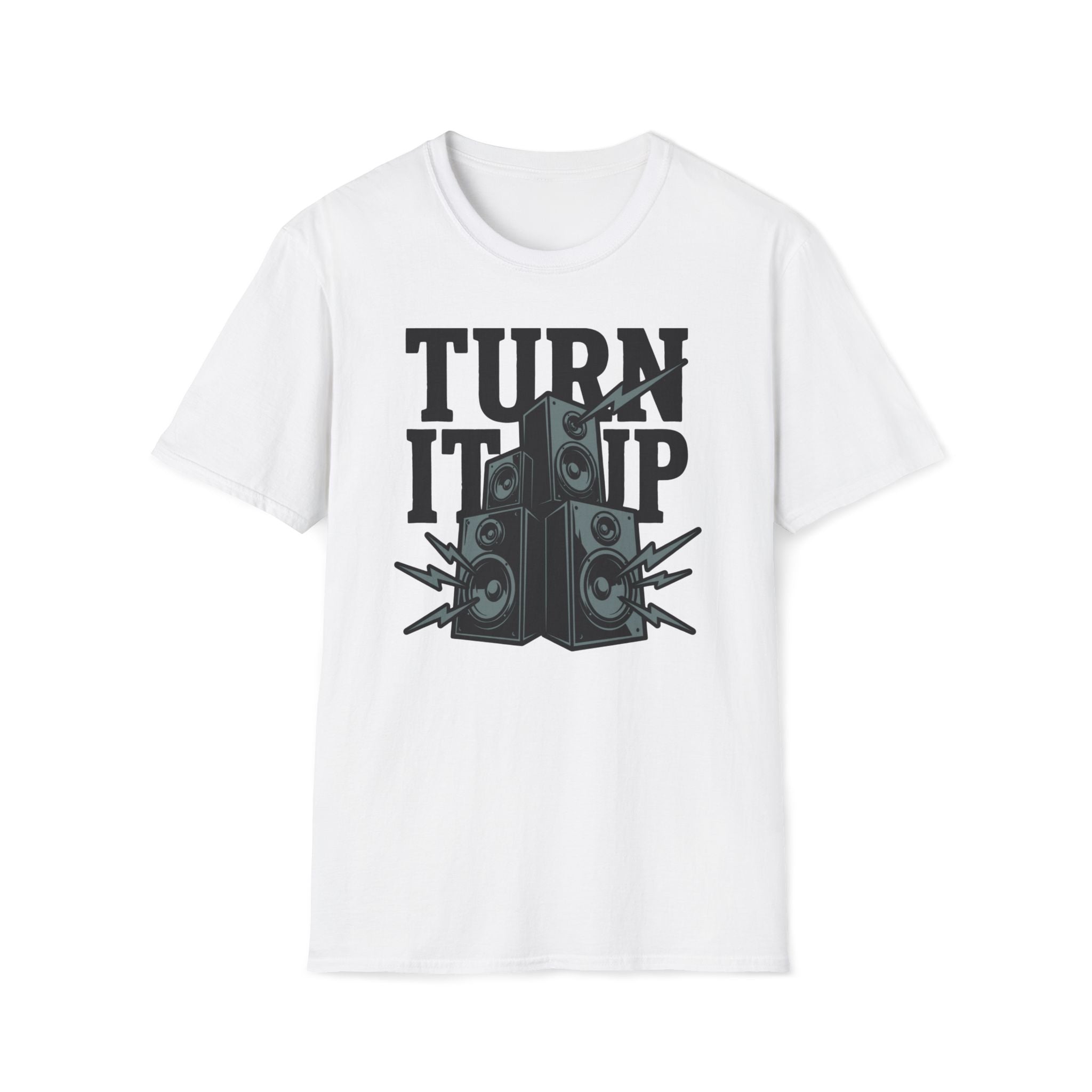 Turn It Up Speaker Stack T-Shirt — Loud Music Graphic Tee