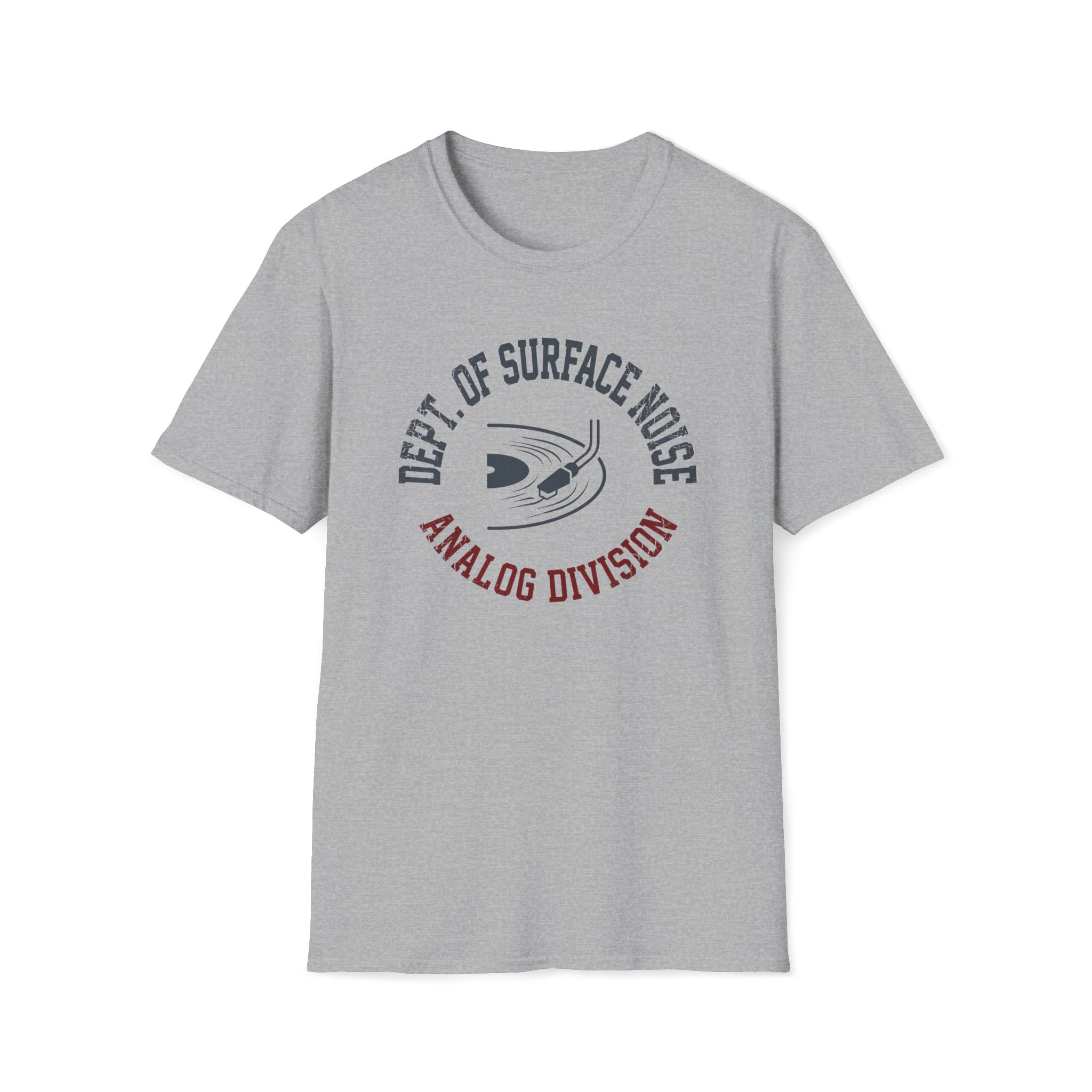 Analog Division T‑Shirt — Dept. of Surface Noise Retro Audio Tee