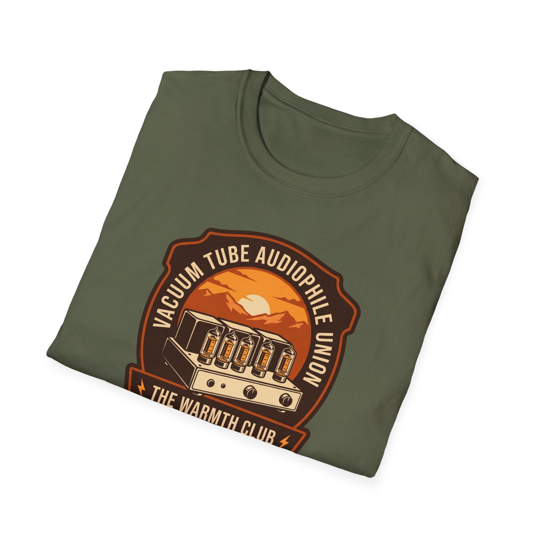 Vacuum Tube Audiophile T-Shirt — "The Warmth Club" Retro Hi‑Fi Tee