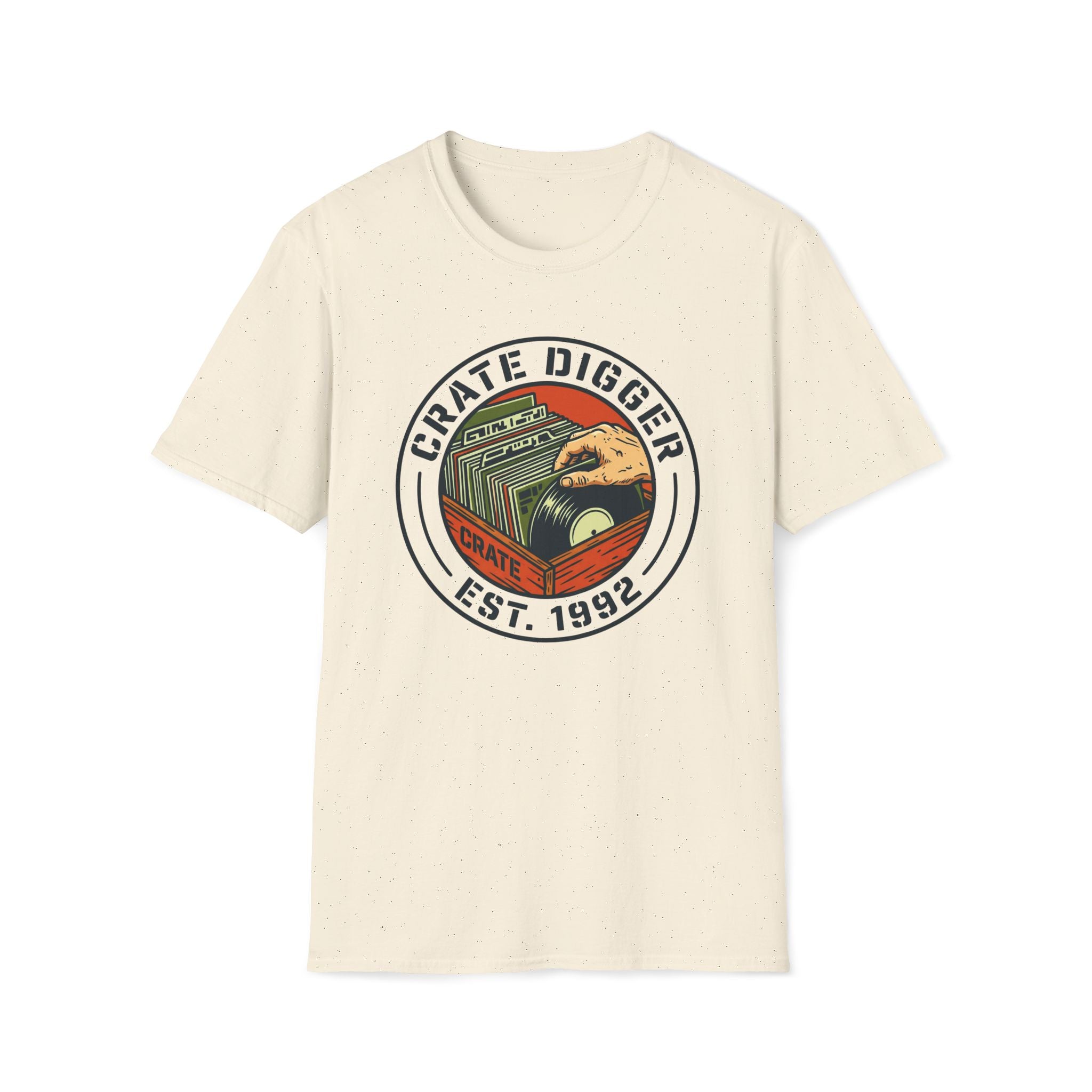 Crate Digger T-Shirt – Retro Vinyl Record Collector Tee