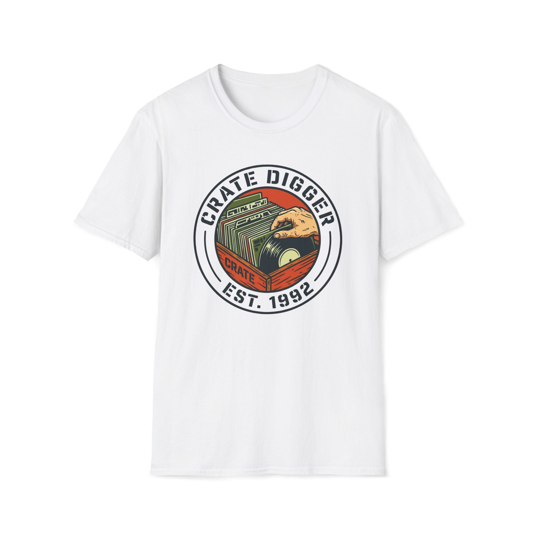 Crate Digger T-Shirt – Retro Vinyl Record Collector Tee