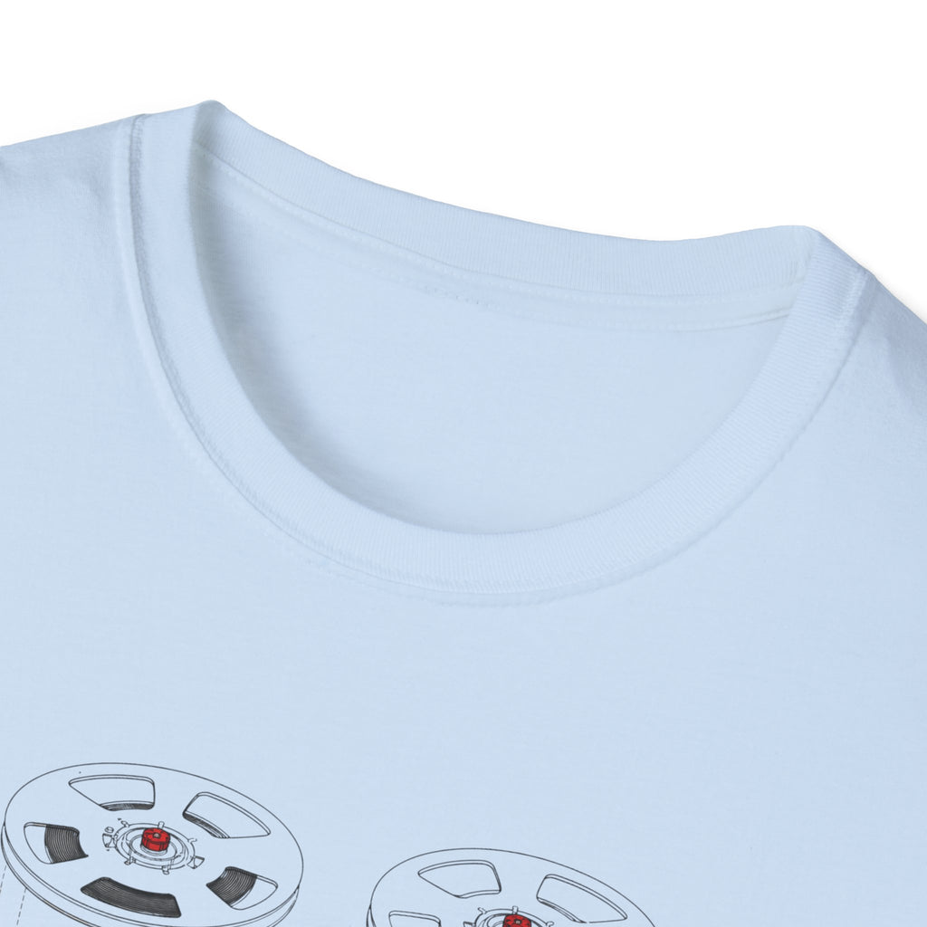 Vintage Reel-to-Reel Tape Deck T-Shirt — Retro Audio Engineer Tee