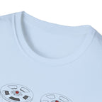 Vintage Reel-to-Reel Tape Deck T-Shirt — Retro Audio Engineer Tee