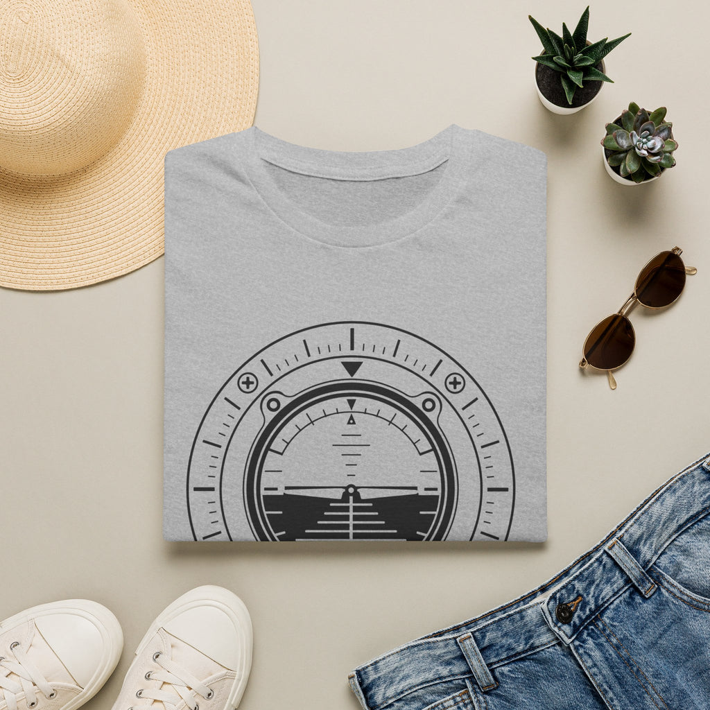 Aviation Attitude Indicator T‑Shirt — Pilot Instrument Graphic Tee