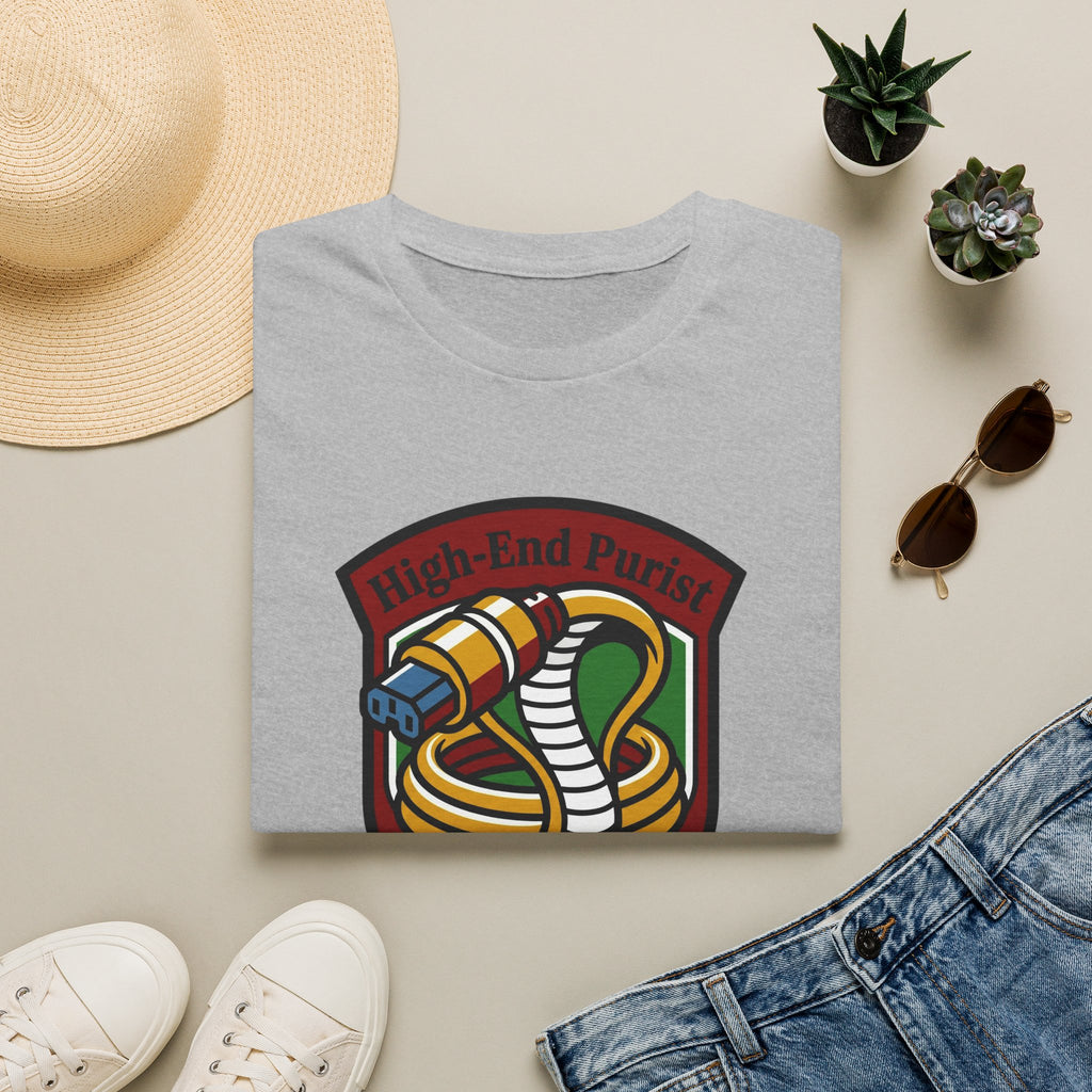 Audio Enthusiast T-Shirt — "High-End Purist" Cable Snake Design