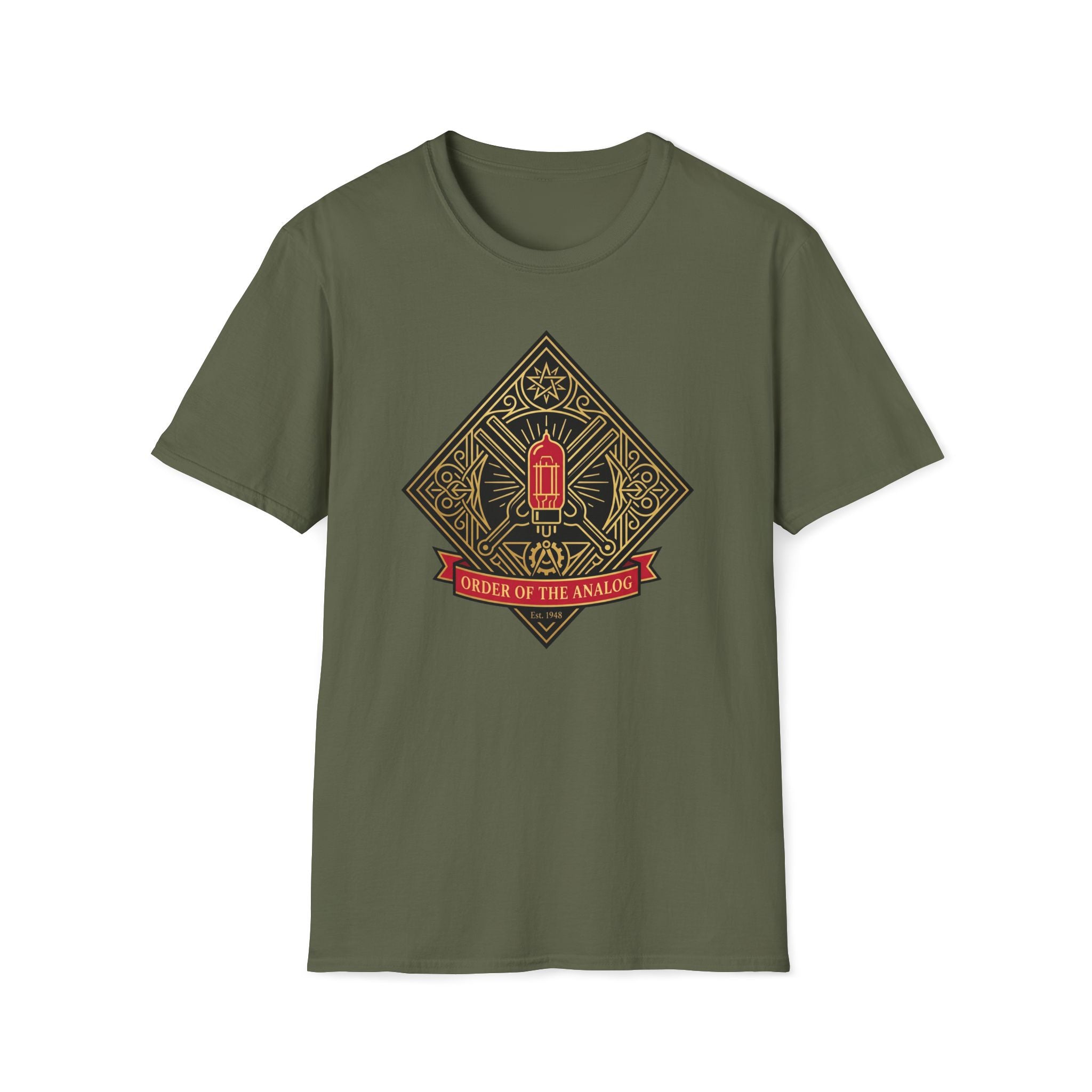 Lantern Emblem T-Shirt — 'Order of the Anvil' Vintage Crest Tee