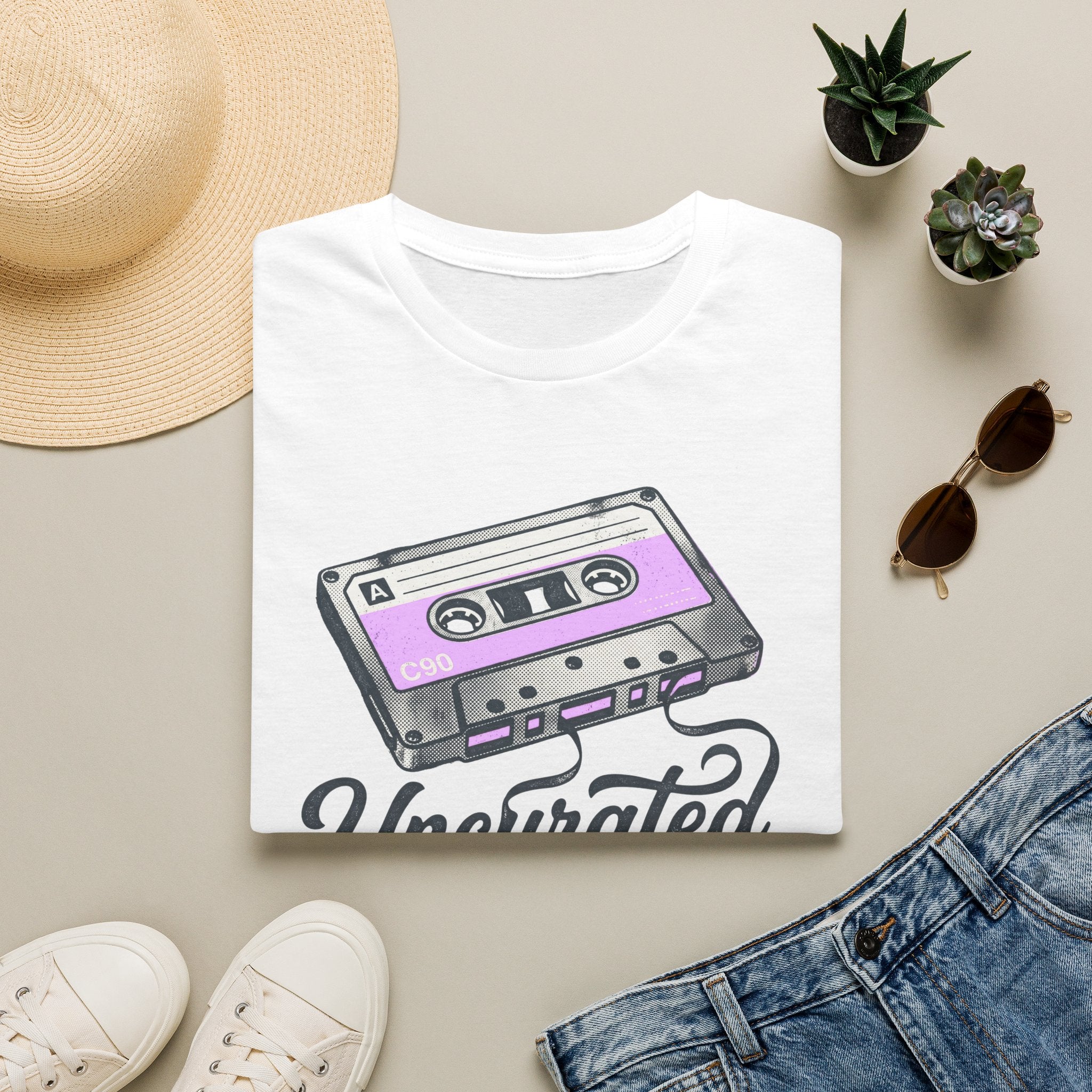 Retro Cassette 'Uncurated' T-Shirt — Vintage Music Graphic Tee