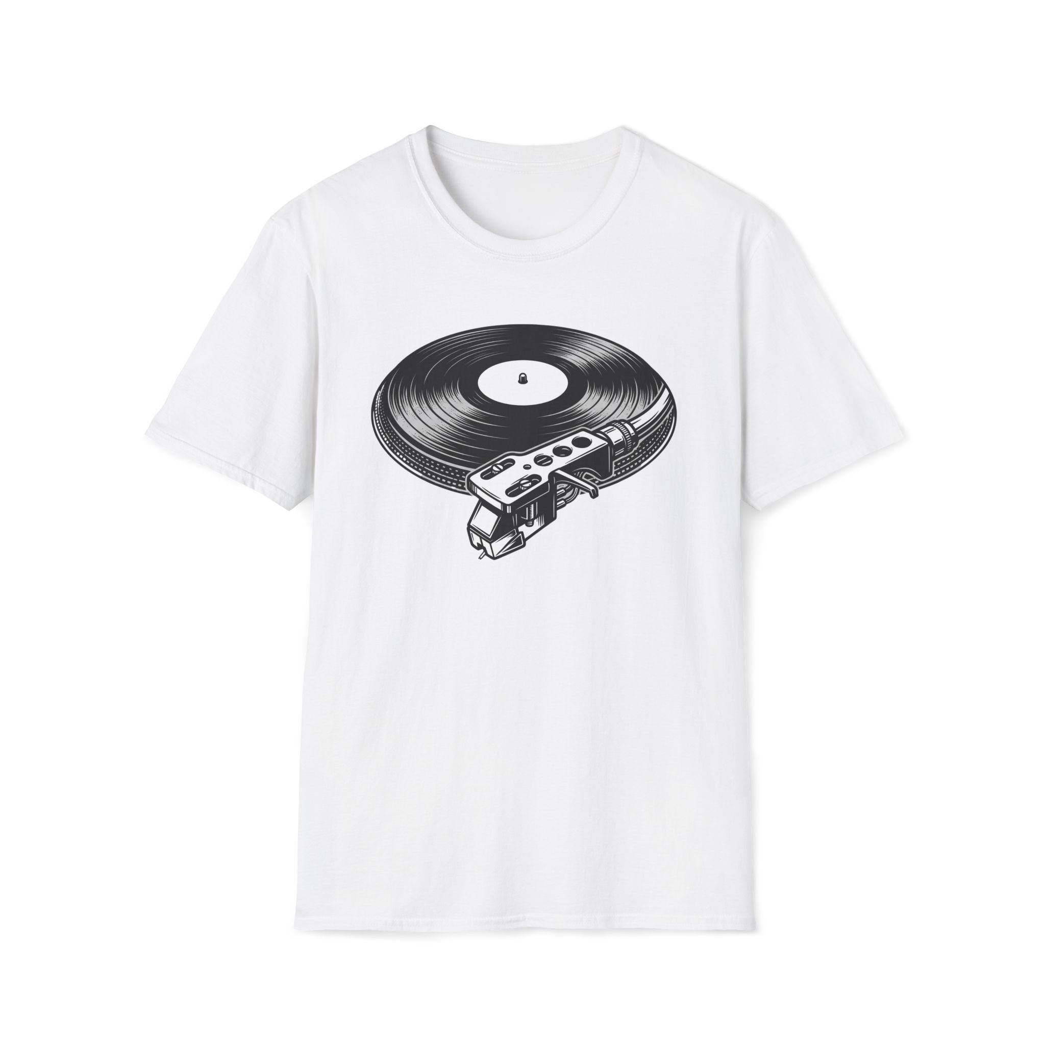 Vintage Vinyl Record T-Shirt — Retro Turntable Graphic Tee