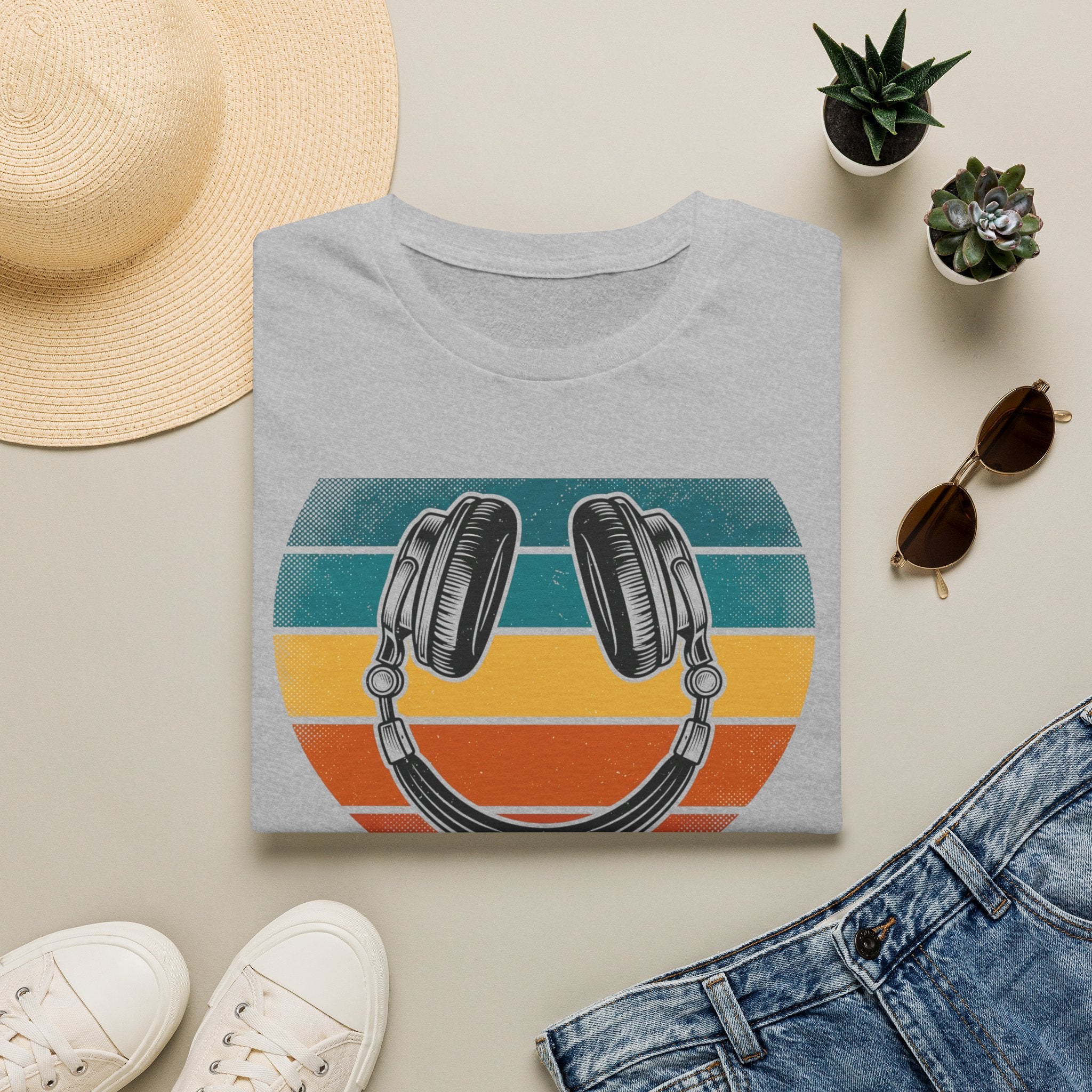 Retro Headphones Smile T-Shirt