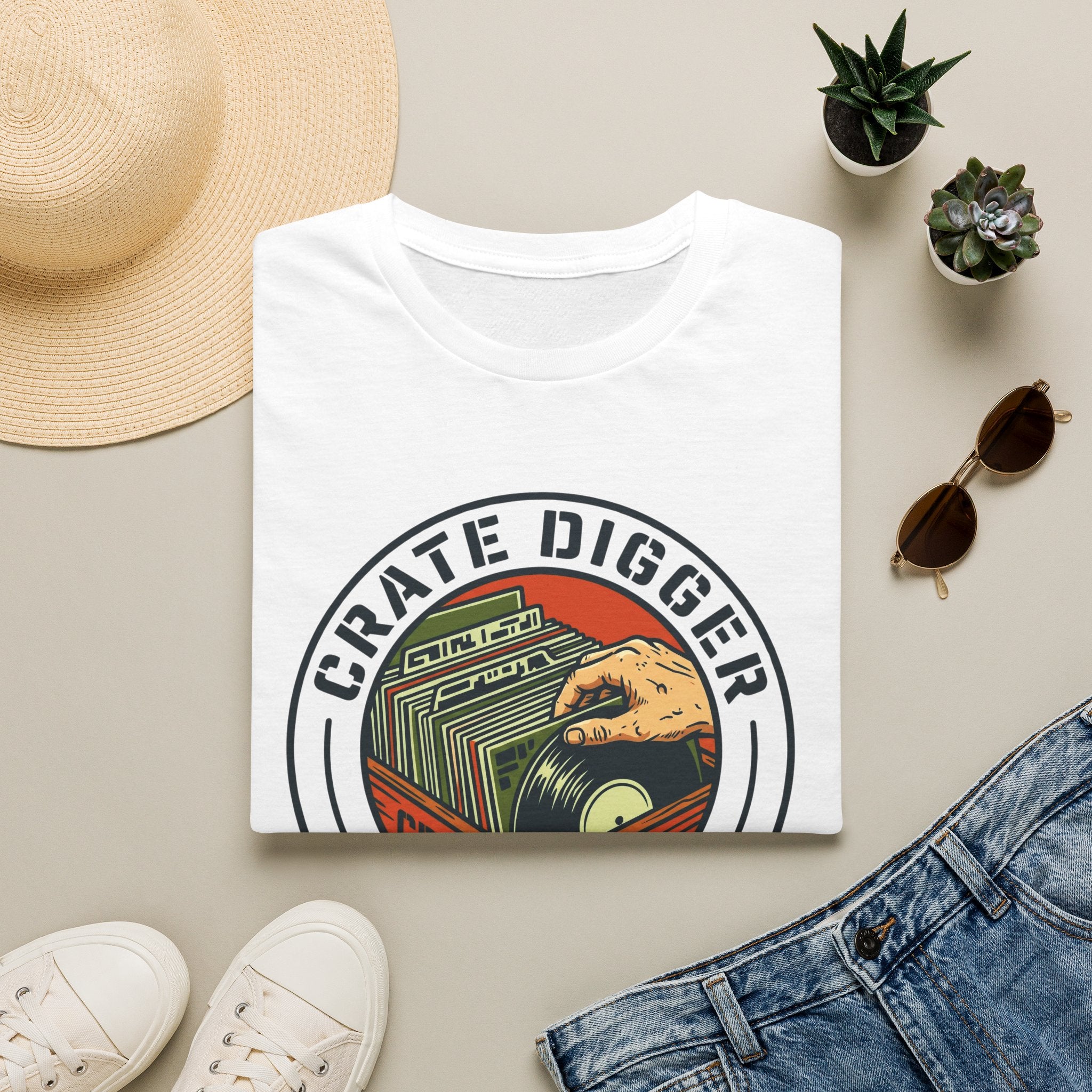 Crate Digger T-Shirt – Retro Vinyl Record Collector Tee