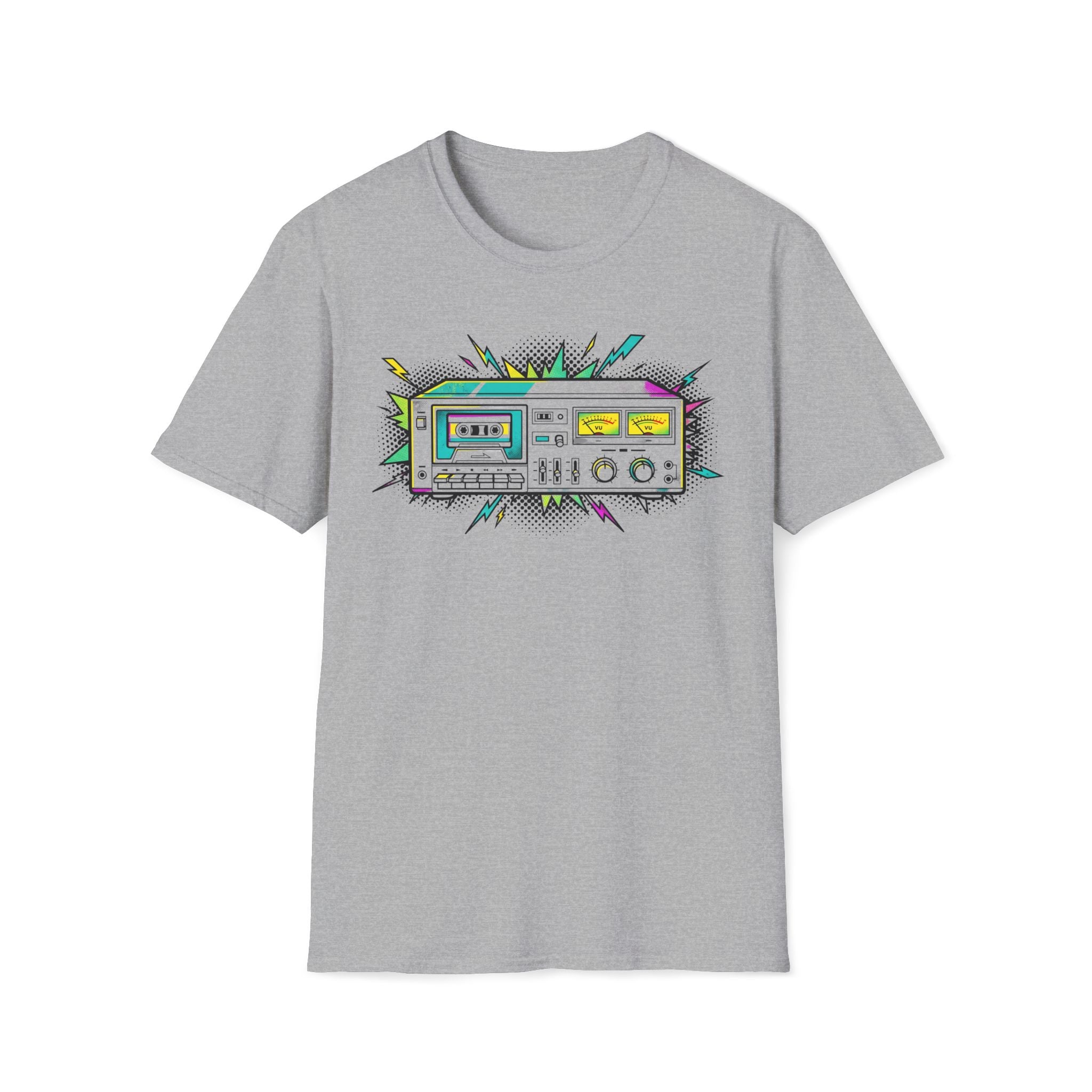 Retro Cassette Deck T‑Shirt — Vintage Boombox Graphic Tee