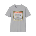 Caution: Galvanized Connector Diagram T‑Shirt — Electrical Tech Safety Tee