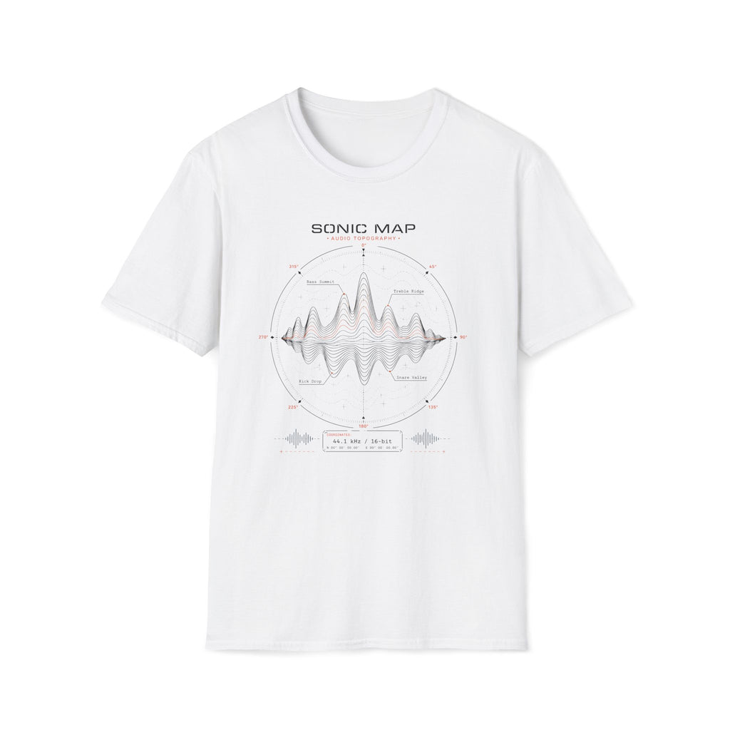 Sonic Map Waveform T-Shirt — Audio Spectrum Graphic Tee