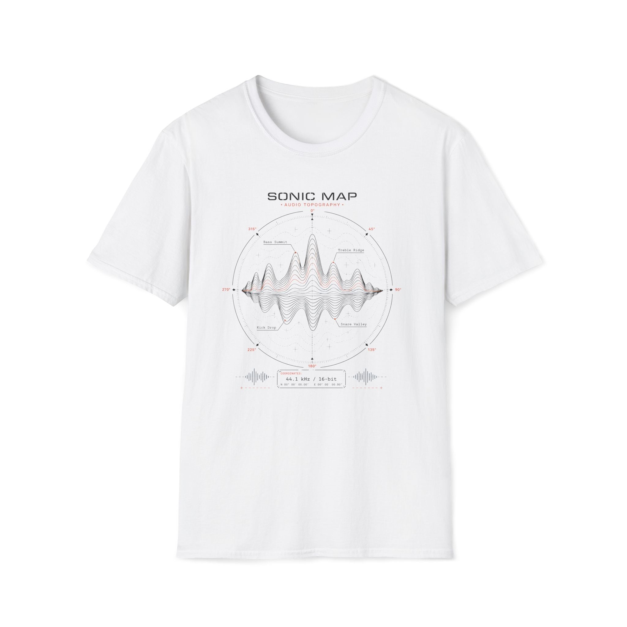 Sonic Map Waveform T-Shirt — Audio Spectrum Graphic Tee