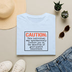 Caution: Will Lecture on Benefits of Gold‑Plated Connectors — Graphic T‑Shirt