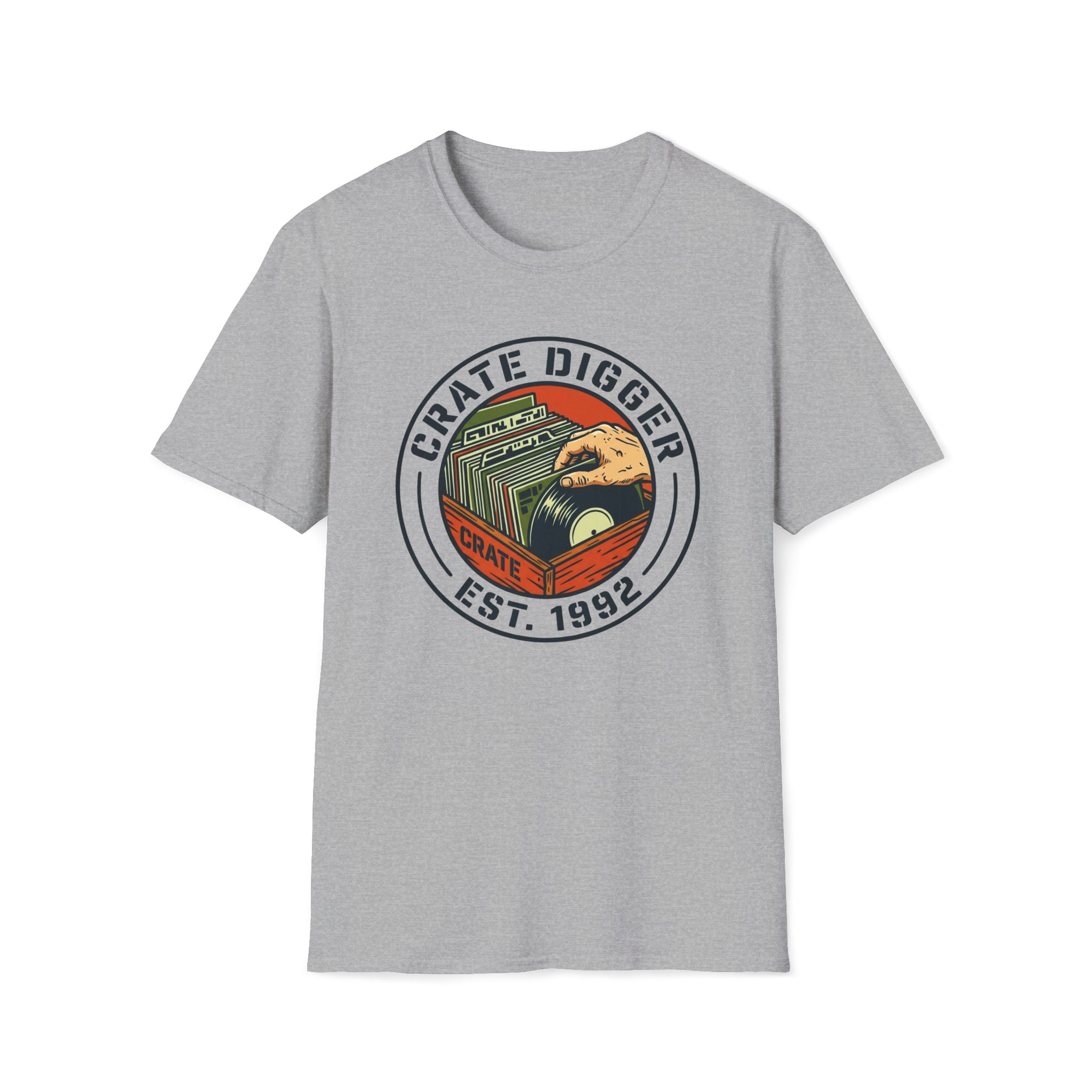 Crate Digger T-Shirt – Retro Vinyl Record Collector Tee