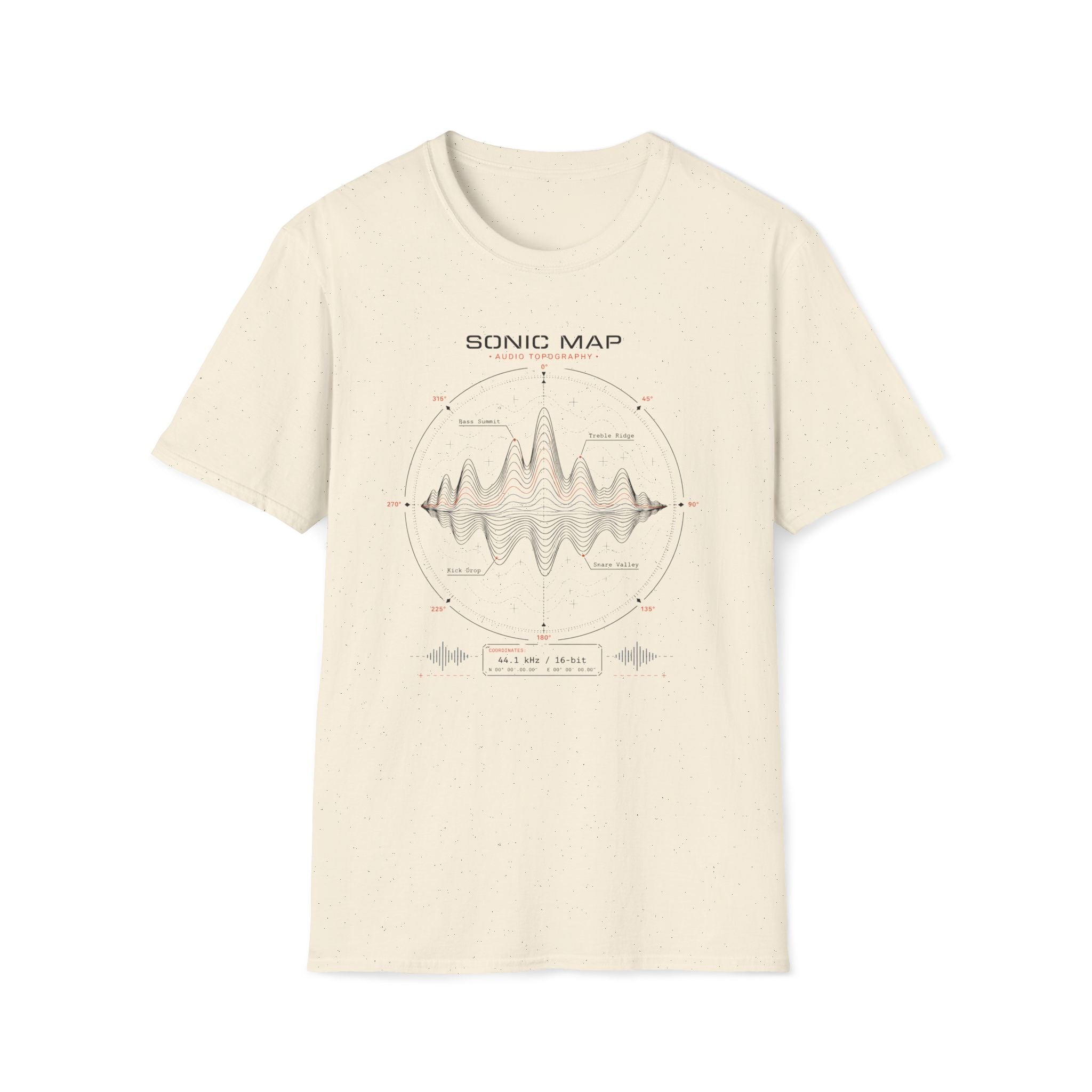 Sonic Map Waveform T-Shirt — Audio Spectrum Graphic Tee