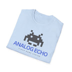 Analog Echo Video Game T-Shirt — Retro Space Invader Gaming Tee