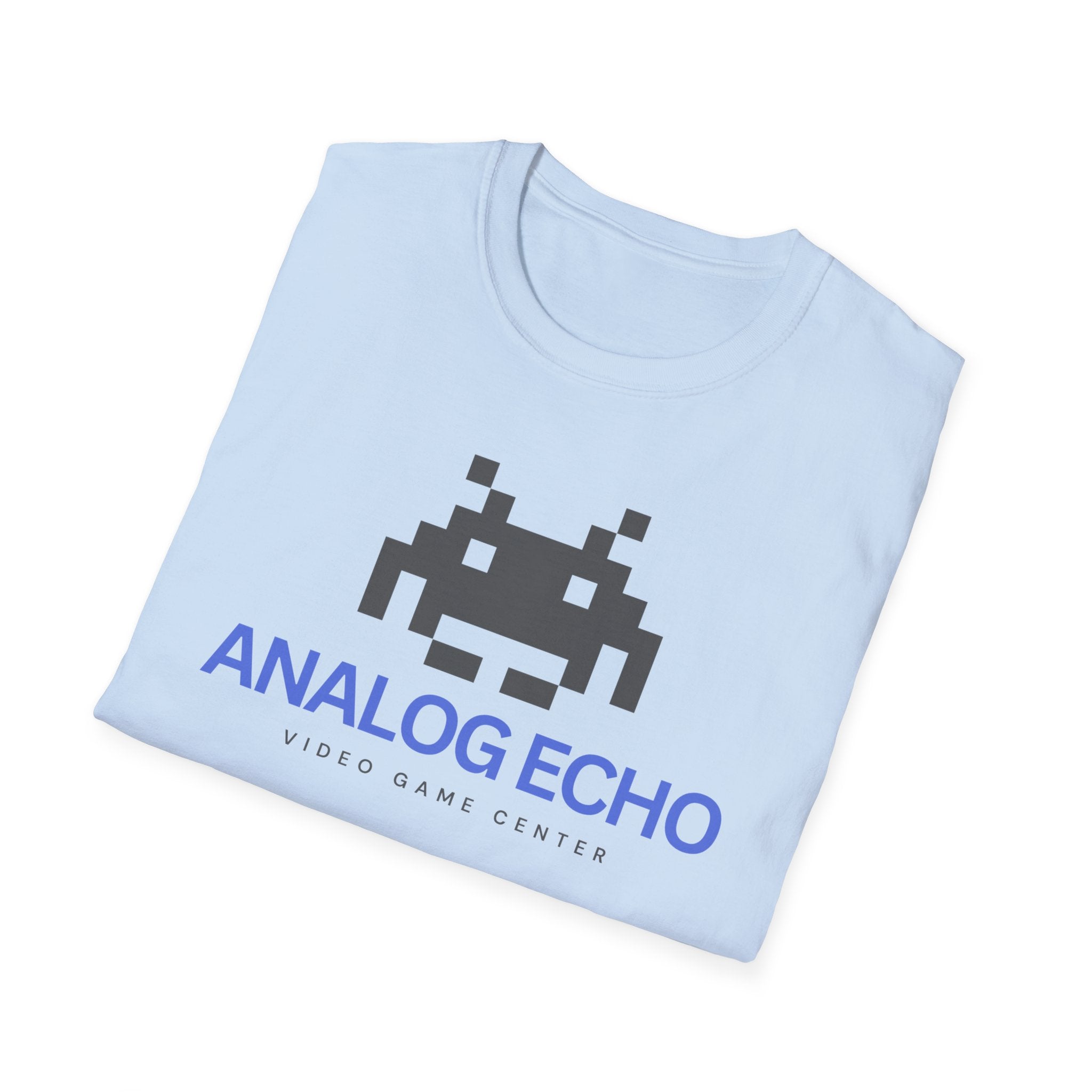 Analog Echo Video Game T-Shirt — Retro Space Invader Gaming Tee