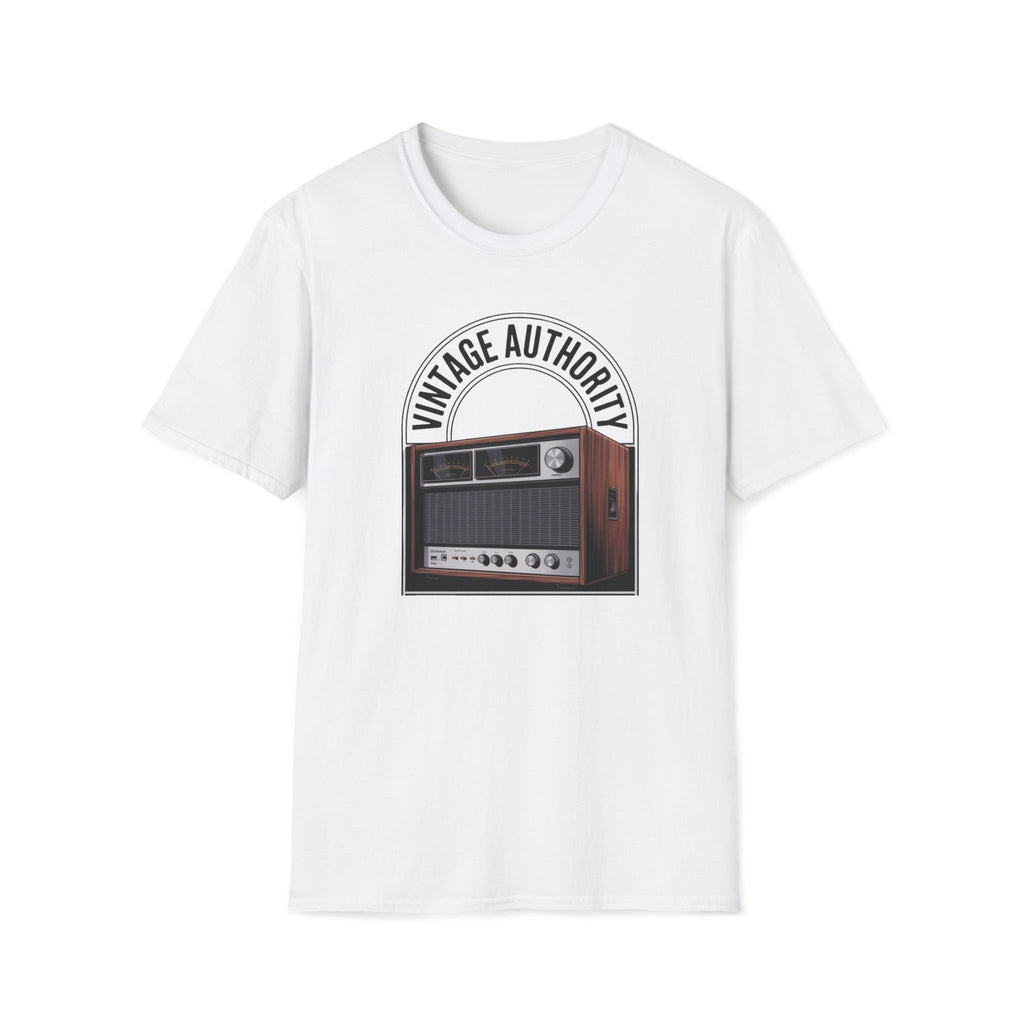 Vintage Authority T-Shirt — Retro Radio Graphic Tee