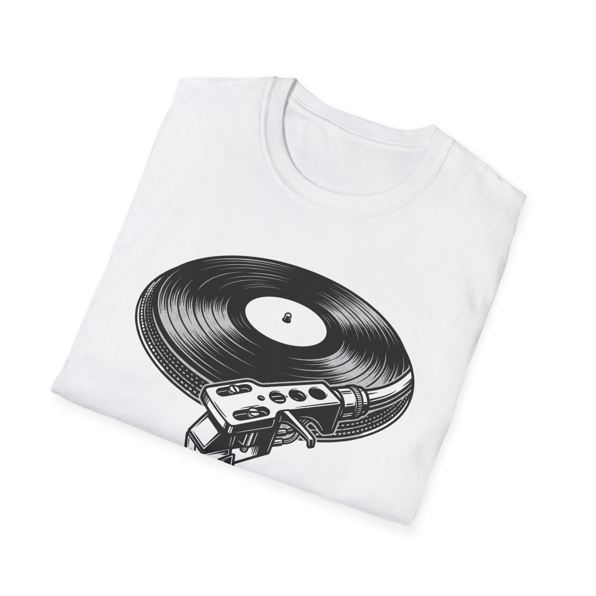 Vintage Vinyl Record T-Shirt — Retro Turntable Graphic Tee