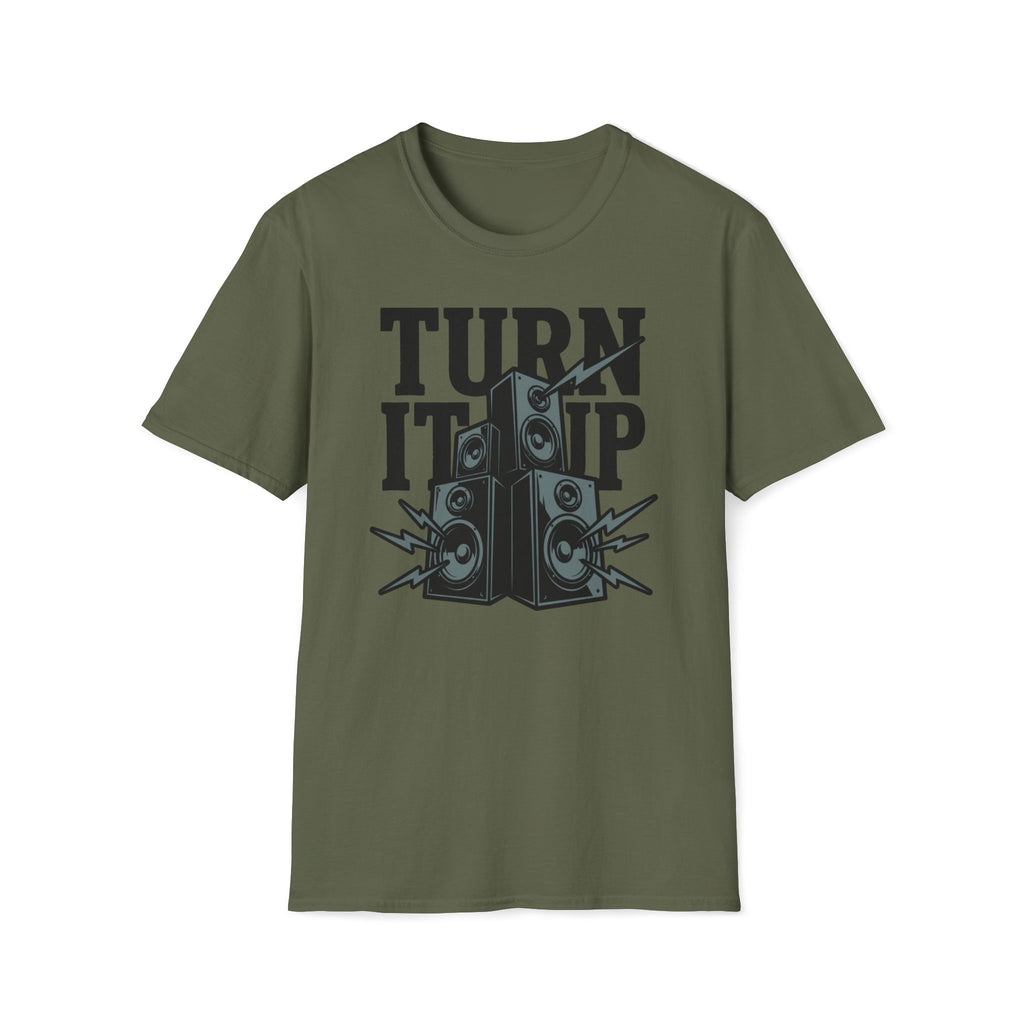 Turn It Up Speaker Stack T-Shirt — Loud Music Graphic Tee