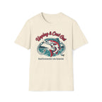 Fishing T-Shirt — "Unplug & Cast Out" Retro Trout Graphic Tee