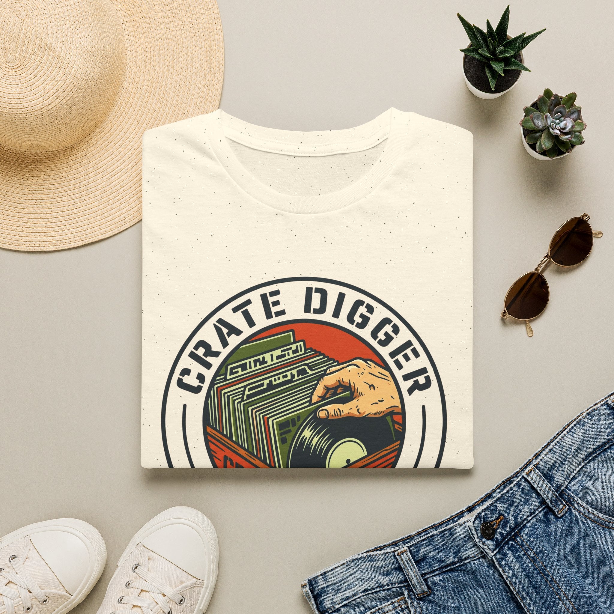 Crate Digger T-Shirt – Retro Vinyl Record Collector Tee