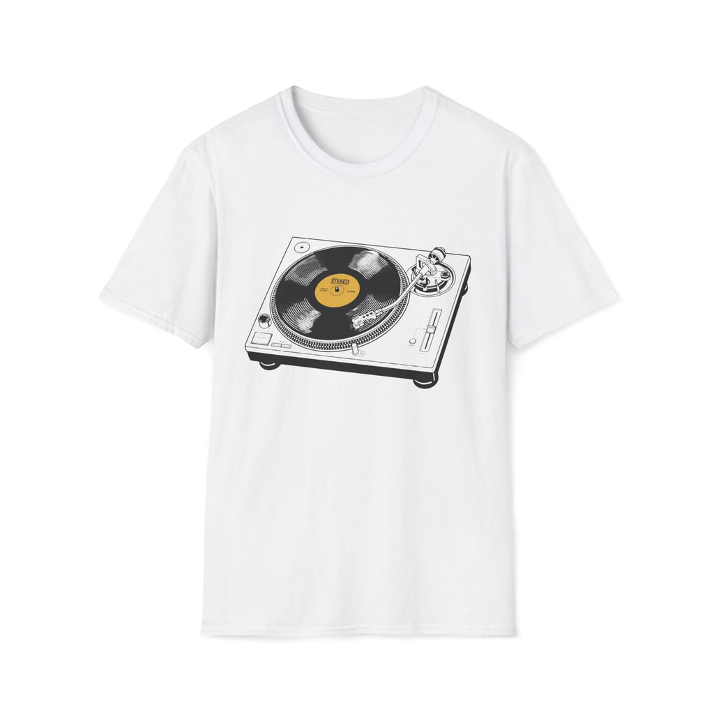 Turntable Vinyl Record T‑Shirt — Retro DJ Music Tee