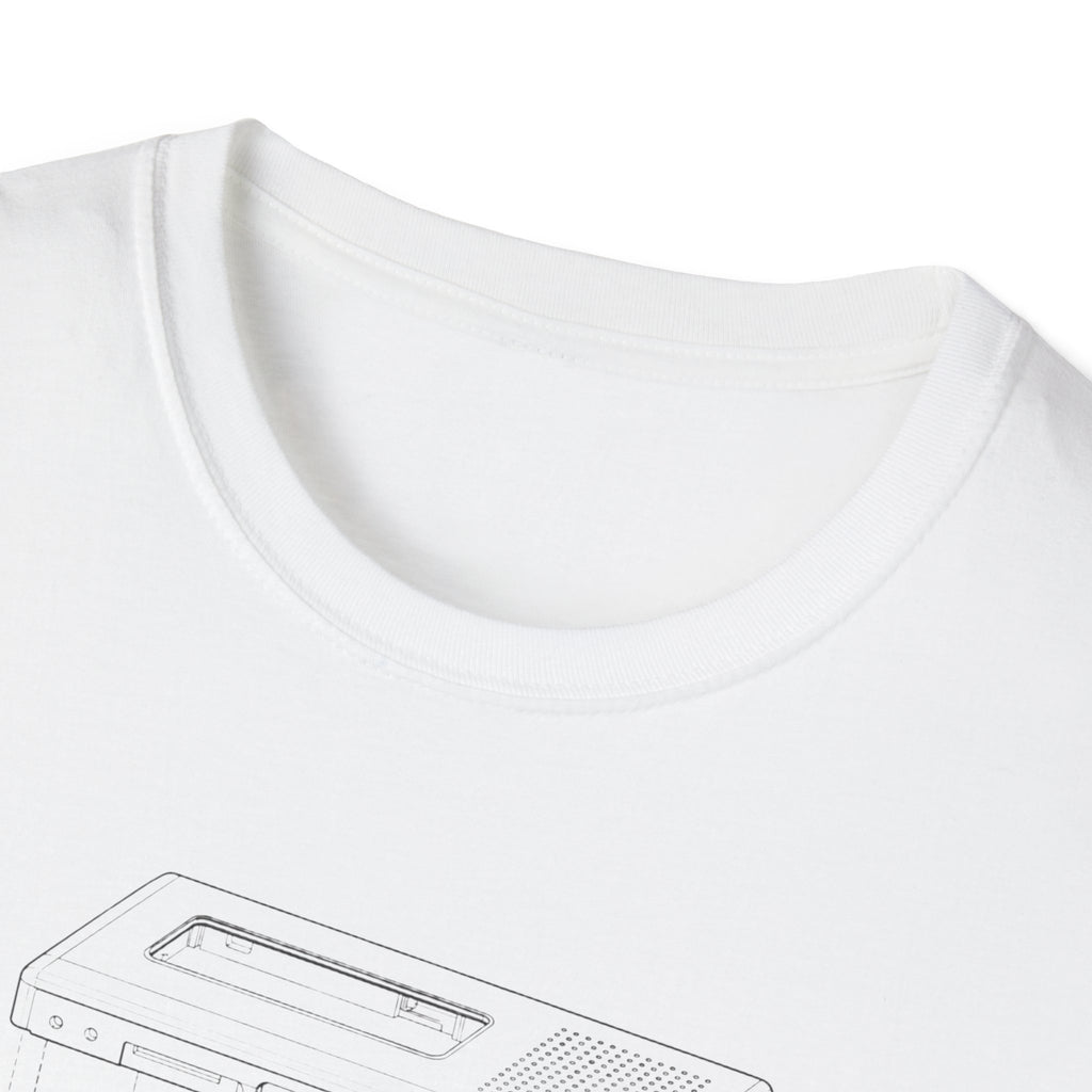 Cassette Tape Schematic T-Shirt — Retro Audio Diagram Tee