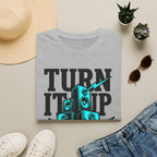 Turn It Up Blue Speakers T-Shirt - Turn Up the Volume Retro Tee